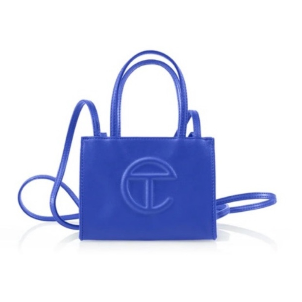 TELFAR mini painter bag in blue